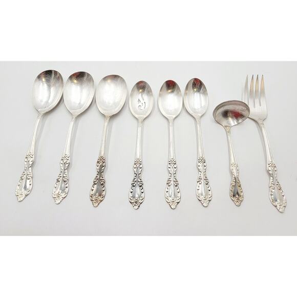 Grand Elegance Wm Roger Mfg Co Extra Plate 7 Place Settings 60 pcs Silverplate - Picture 13 of 16